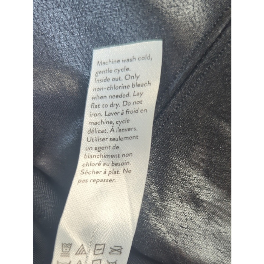SPANX Black Faux Leather Leggings Size M High Rise Shaping Sleek - Picture 7 of 7